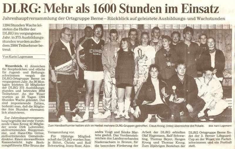 1993 | DLRG Ortsgruppe Stedinger Land e.V.